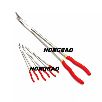 Os alicates de nariz de agulha de um ângulo de 45 graus alcançam por muito tempo Bent Chain Nose Pliers 16&quot;