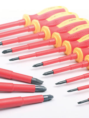 7 12 13 grupo da chave de fenda do VDE do PH PZ da parte 1000V com o eletricista magro Insulated Straight Slotted do caso