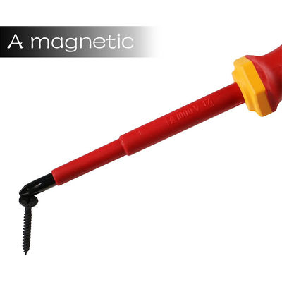 7 12 13 grupo da chave de fenda do VDE do PH PZ da parte 1000V com o eletricista magro Insulated Straight Slotted do caso