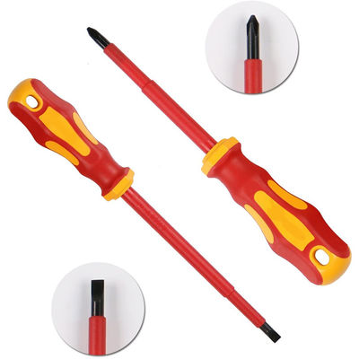 7 12 13 grupo da chave de fenda do VDE do PH PZ da parte 1000V com o eletricista magro Insulated Straight Slotted do caso