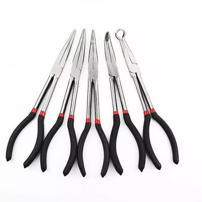 11&quot; alicates de nariz de agulha longos extra do alcance ajustou a multi agulha de friso Bent Nose