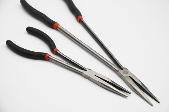 Os alicates de nariz de agulha de um ângulo de 45 graus alcançam por muito tempo Bent Chain Nose Pliers 16&quot;