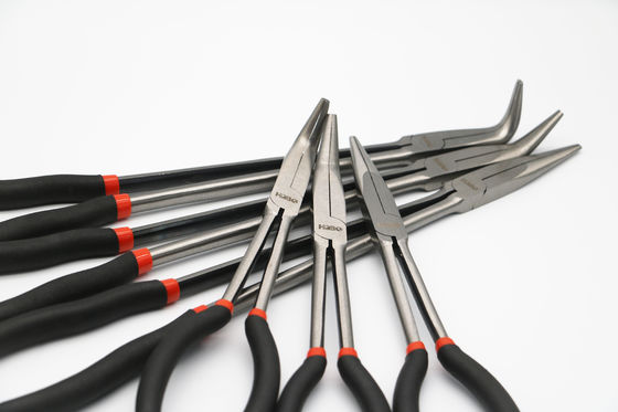 curva angular do grampo do nariz de Bent Needle Nose Pliers Long de 16&quot; 90 graus