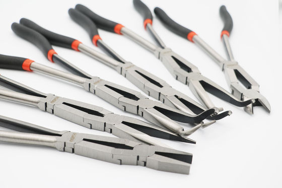 13&quot; por muito tempo alicates longos extra retos comum do dobro X de Bent Needle Nose Pliers Vde
