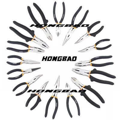 45#Carbon punho mergulhado de aço 6&quot; 8&quot; altamente ombro não padrão Bent Nose Diagonal Combination Pliers de tipo americano