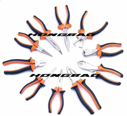 45#Carbon punho mergulhado de aço 6&quot; 8&quot; altamente ombro não padrão Bent Nose Diagonal Combination Pliers de tipo americano
