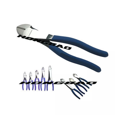 Alicates diagonais de corte laterais 1000v 180mm 6" Bent Angle Head Body Nose 8 11" cabeça delgada