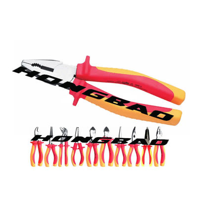 6 7 8&quot; alicates isolados VDE da combinação da borda do aumento do grupo de ferramentas dos eletricistas tomam partido juiz de linha Pliers do cortador