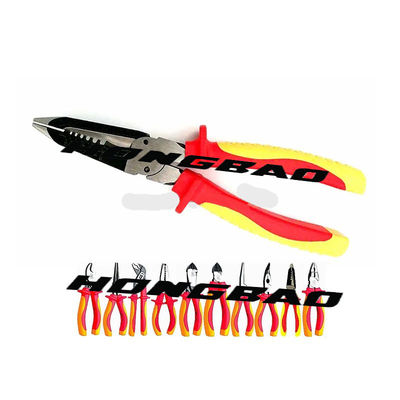 6&quot; aperto mergulhado 1000V isolaram o eletricista elétrico Wire Strip Pliers da tensão universal de Pliers CRV 1000 V do descascador de fios
