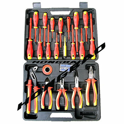 22 PCes embalam alicates elétricos da C.A. do conjunto de ferramentas macio confortável do VDE do punho 1000V do aperto